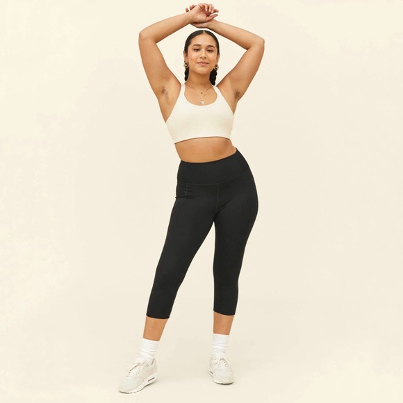 girlfriend collective Pants - Girlfriend Collective Women's Black Compressive High-Rise 7/8 Legging Medium